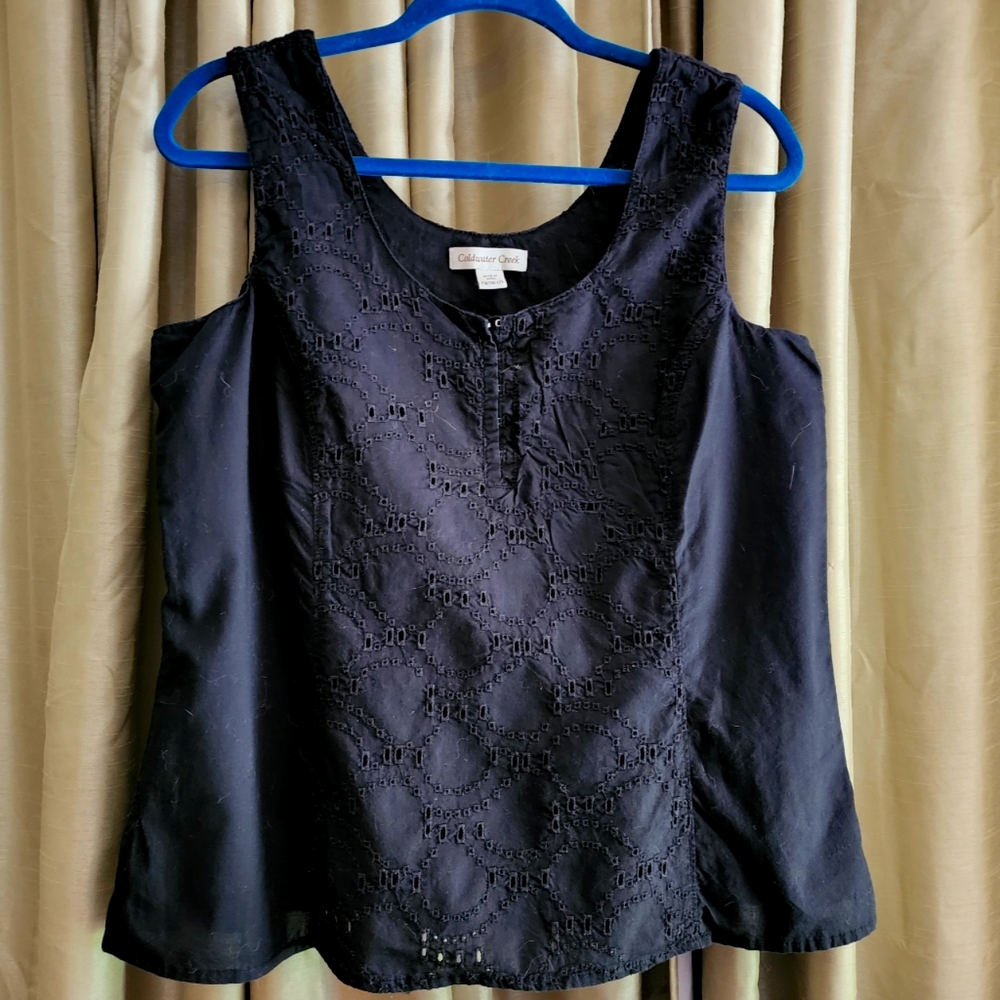Coldwater Creek Black sleeveless Petite M (10-12)